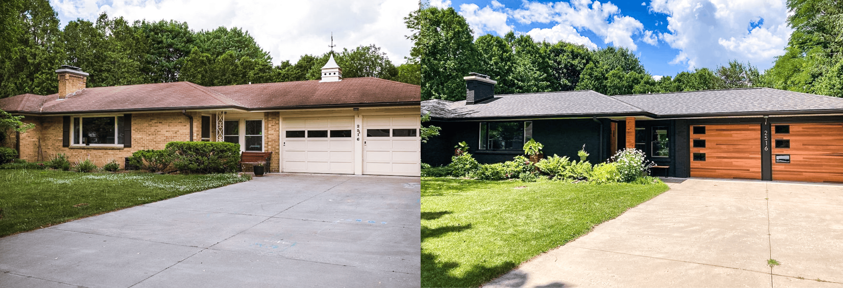 Curb Appeal Makeovers 14 Garage Door Before Afters   Blog Images    14 Makeovers 2 